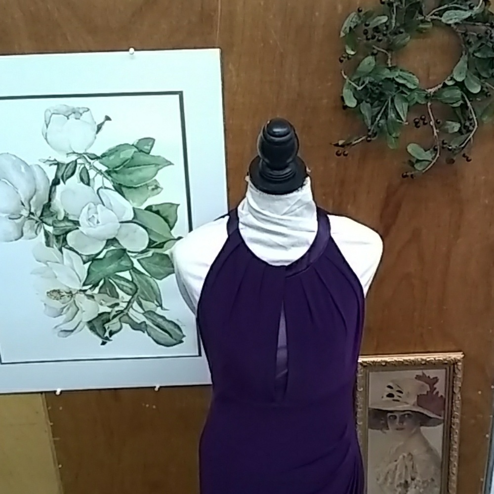 NWT Lauren high neck full length evening dress